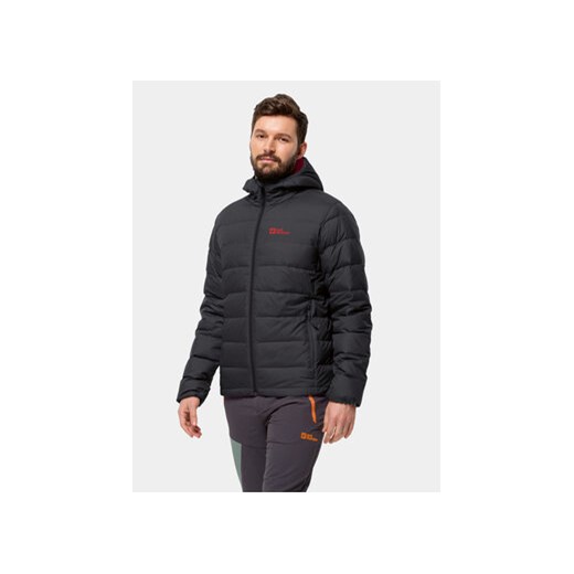 Jack Wolfskin Kurtka puchowa Ather Down Hoody 1207671 Czarny Regular Fit ze sklepu MODIVO w kategorii Kurtki męskie - zdjęcie 168519707