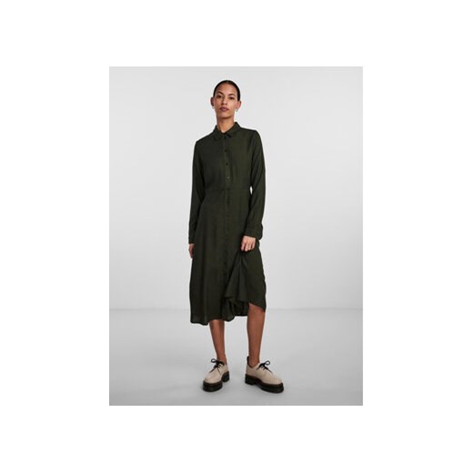 Pieces Sukienka koszulowa 17140732 Zielony Regular Fit ze sklepu MODIVO w kategorii Sukienki - zdjęcie 168520475