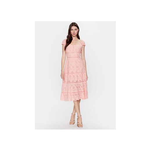Guess Sukienka codzienna Skyler W3GK95 WFG40 Różowy Regular Fit ze sklepu MODIVO w kategorii Sukienki - zdjęcie 168520578