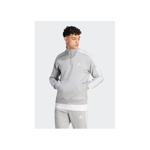 adidas Bluza Essentials Fleece 3-Stripes IJ8905 Szary Regular Fit XL MODIVO