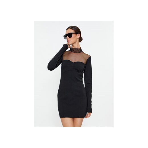 Sisley Sukienka koktajlowa 4V3CLV04F Czarny Slim Fit ze sklepu MODIVO w kategorii Sukienki - zdjęcie 168521089