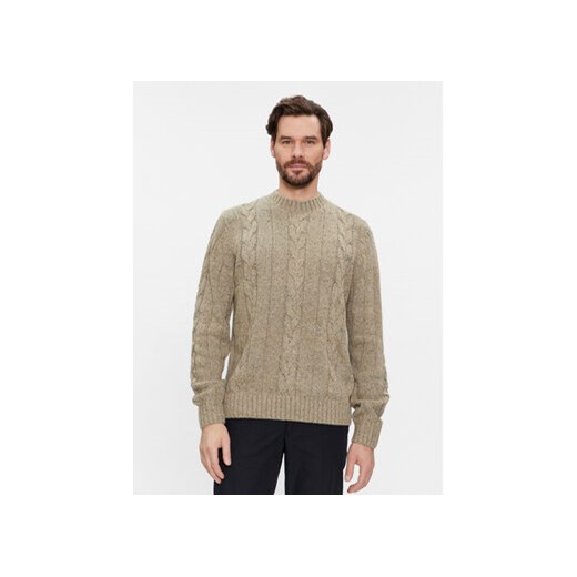 Jack&Jones Sweter 12247818 Beżowy Regular Fit ze sklepu MODIVO w kategorii Swetry męskie - zdjęcie 168521176