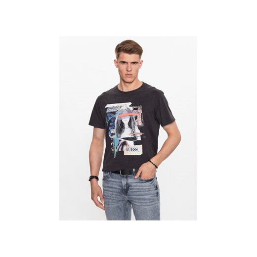 Guess T-Shirt M3YI38 K8FQ4 Czarny Regular Fit ze sklepu MODIVO w kategorii T-shirty męskie - zdjęcie 168521399