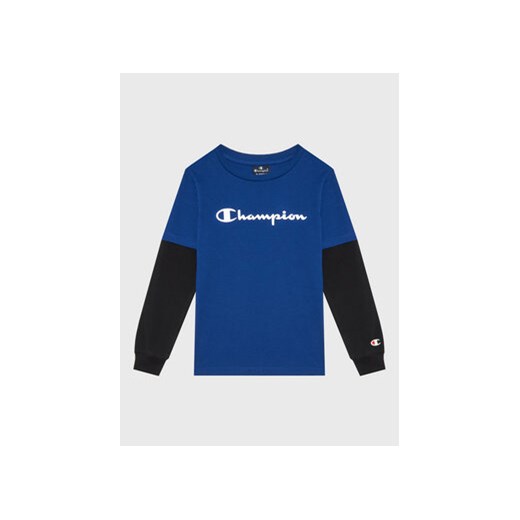Champion Bluzka Script Logo 305367 Granatowy Regular Fit ze sklepu MODIVO w kategorii T-shirty chłopięce - zdjęcie 168521548