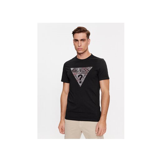 Guess T-Shirt M4RI29 J1314 Czarny Slim Fit ze sklepu MODIVO w kategorii T-shirty męskie - zdjęcie 168522167