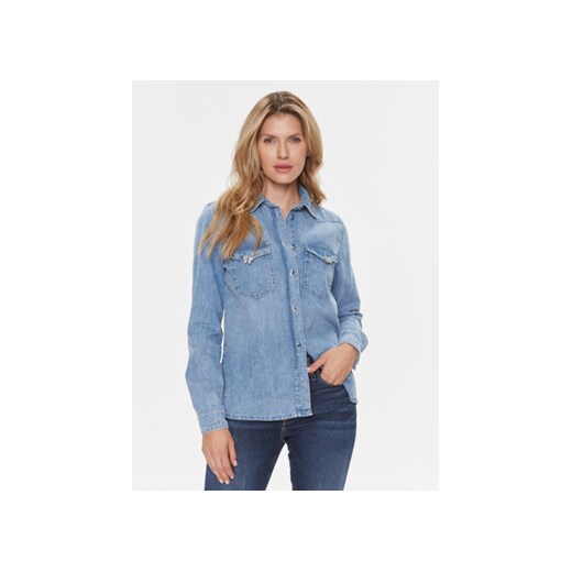 Guess Koszula jeansowa W4RH75 D59K1 Niebieski Regular Fit ze sklepu MODIVO w kategorii Koszule damskie - zdjęcie 168522328