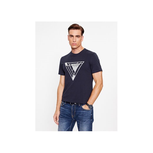 Guess T-Shirt M3BI35 J1314 Niebieski Slim Fit ze sklepu MODIVO w kategorii T-shirty męskie - zdjęcie 168522405