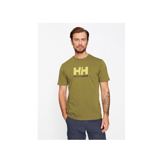 Helly Hansen T-Shirt Logo 33979 Zielony Regular Fit ze sklepu MODIVO w kategorii T-shirty męskie - zdjęcie 168522657