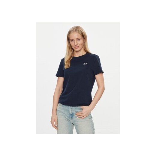 Tommy Jeans T-Shirt Script DW0DW17367 Niebieski Regular Fit ze sklepu MODIVO w kategorii Bluzki damskie - zdjęcie 168523098