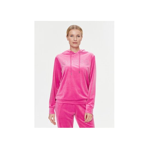 Guess Bluza Couture V4RQ25 KBXI2 Różowy Regular Fit ze sklepu MODIVO w kategorii Bluzy damskie - zdjęcie 168523239