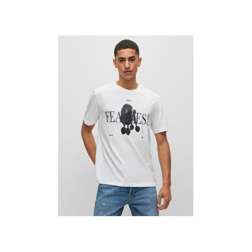 Hugo T-Shirt 50491814 Biały Relaxed Fit ze sklepu MODIVO w kategorii T-shirty męskie - zdjęcie 168523647