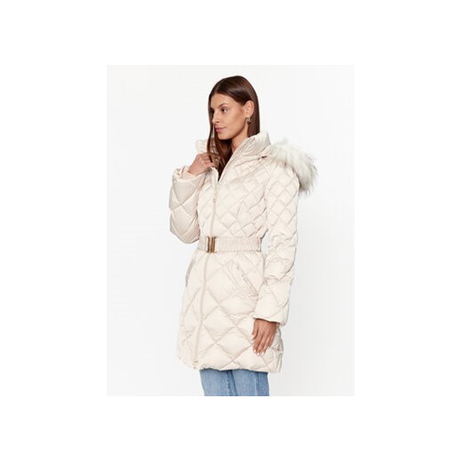Guess Płaszcz zimowy W3BL36 WEX52 Beżowy Regular Fit ze sklepu MODIVO w kategorii Płaszcze damskie - zdjęcie 168524085