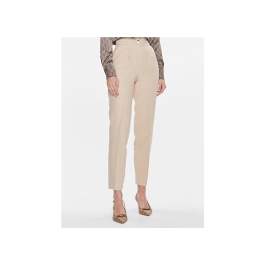 Marciano Guess Spodnie materiałowe Paula 4RGB26 7046A Beżowy Straight Fit ze sklepu MODIVO w kategorii Spodnie damskie - zdjęcie 168524097