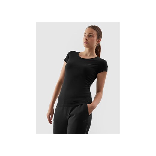 4F T-Shirt 4FAW23TTSHF0906 Czarny Slim Fit ze sklepu MODIVO w kategorii Bluzki damskie - zdjęcie 168524186