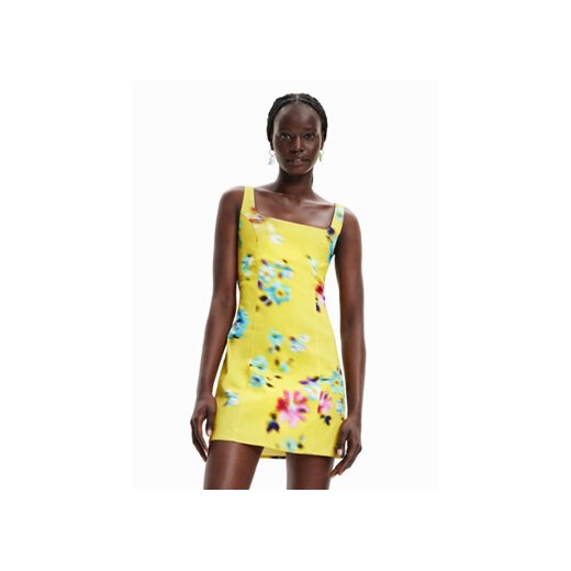 Desigual Sukienka letnia 23SWVW51 Żółty Slim Fit ze sklepu MODIVO w kategorii Sukienki - zdjęcie 168525557