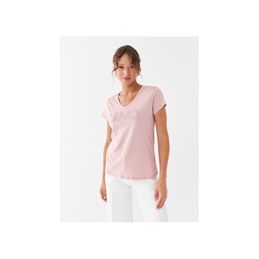 Liu Jo Sport T-Shirt TF3297 J6040 Różowy Regular Fit ze sklepu MODIVO w kategorii Bluzki damskie - zdjęcie 168525597