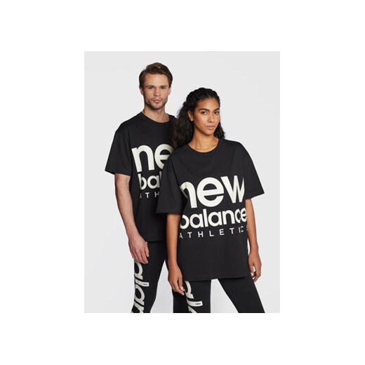New Balance T-Shirt Unisex Athletics UT23505 Czarny Oversize ze sklepu MODIVO w kategorii Bluzki damskie - zdjęcie 168525649