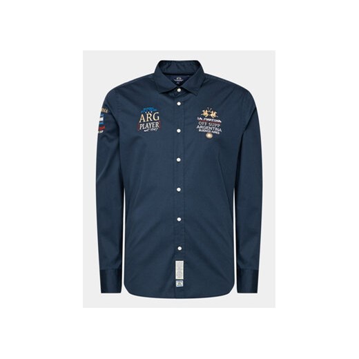 La Martina Koszula WMC302 PP483 Granatowy Regular Fit ze sklepu MODIVO w kategorii Koszule męskie - zdjęcie 168525686