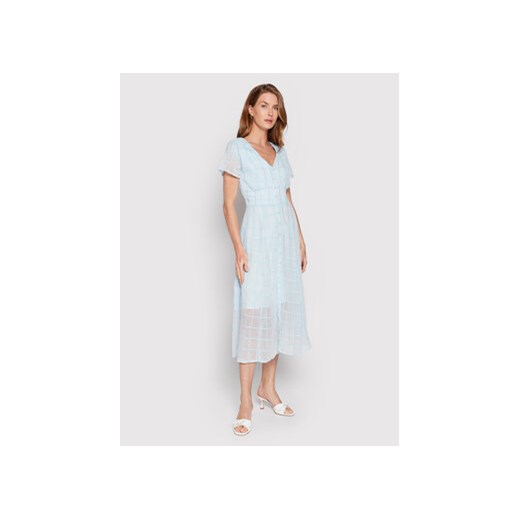 Guess Sukienka letnia Monica W2GK85 WEIU0 Niebieski Regular Fit ze sklepu MODIVO w kategorii Sukienki - zdjęcie 168525806