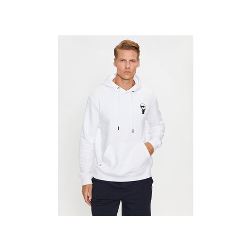 KARL LAGERFELD Bluza 705031 534910 Biały Regular Fit ze sklepu MODIVO w kategorii Bluzy męskie - zdjęcie 168525877