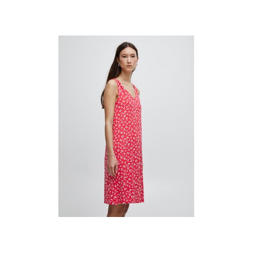ICHI Sukienka letnia 20118422 Czerwony Regular Fit ze sklepu MODIVO w kategorii Sukienki - zdjęcie 168526515