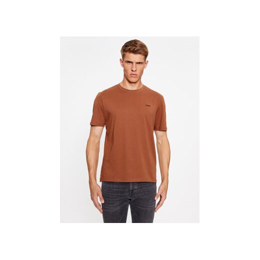 Hugo T-Shirt Dero222 50466158 Brązowy Regular Fit ze sklepu MODIVO w kategorii T-shirty męskie - zdjęcie 168526535