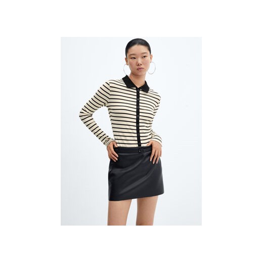 Mango Bluzka Houston 57035994 Biały Slim Fit Mango S MODIVO wyprzedaż