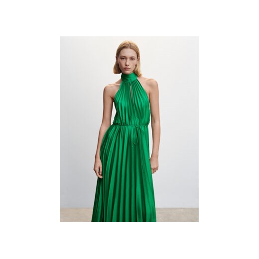 Mango Sukienka koktajlowa Leaf 47028647 Zielony Regular Fit ze sklepu MODIVO w kategorii Sukienki - zdjęcie 168527386