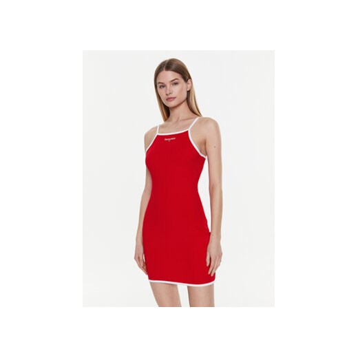 Tommy Jeans Sukienka codzienna DW0DW15000 Czerwony Slim Fit ze sklepu MODIVO w kategorii Sukienki - zdjęcie 168527565
