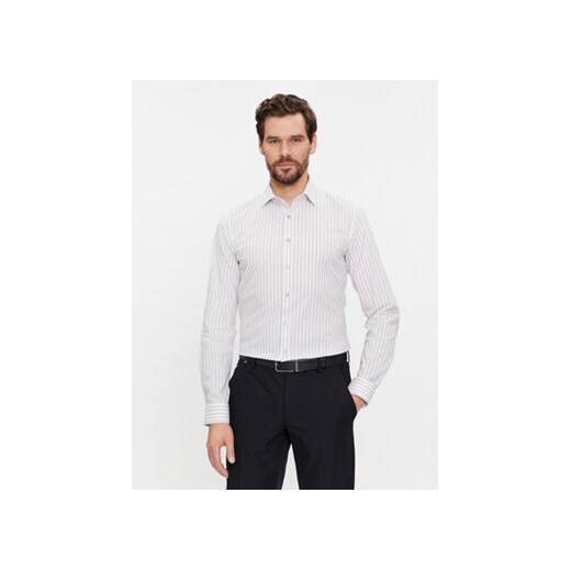 Calvin Klein Koszula K10K112090 Biały Slim Fit ze sklepu MODIVO w kategorii Koszule męskie - zdjęcie 168527786