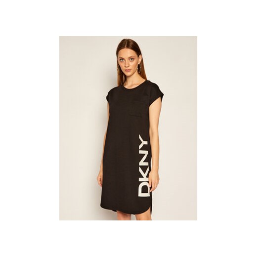 DKNY Sukienka codzienna P0RD1B2J Czarny Regular Fit ze sklepu MODIVO w kategorii Sukienki - zdjęcie 168528346