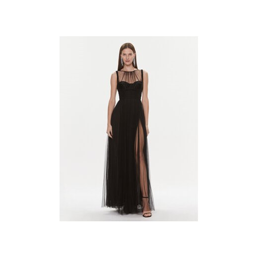 Elisabetta Franchi Sukienka wieczorowa AB-400-36E3-V890 Czarny Regular Fit ze sklepu MODIVO w kategorii Sukienki - zdjęcie 168528389