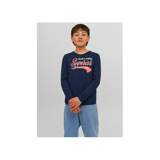Jack&Jones Junior Bluzka 12237371 Granatowy Regular Fit ze sklepu MODIVO w kategorii T-shirty chłopięce - zdjęcie 168528407