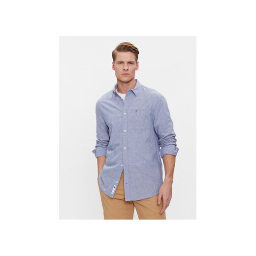 Tommy Jeans Koszula DM0DM18962 Niebieski Regular Fit ze sklepu MODIVO w kategorii Koszule męskie - zdjęcie 168528487