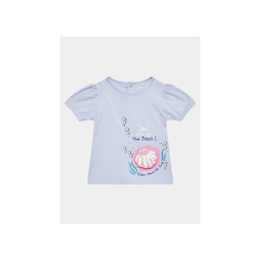 Guess T-Shirt K3GI19 K6YW1 Niebieski Regular Fit ze sklepu MODIVO w kategorii Koszulki niemowlęce - zdjęcie 168528805