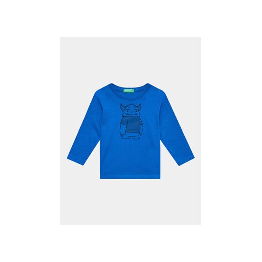 United Colors Of Benetton Bluzka 3096G10AS Niebieski Regular Fit ze sklepu MODIVO w kategorii T-shirty chłopięce - zdjęcie 168528895