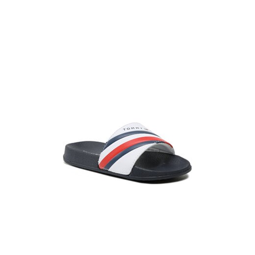 Tommy Hilfiger Klapki Stripes Pool Slide T3B0-32932-1172 M Biały Tommy Hilfiger 32 wyprzedaż MODIVO