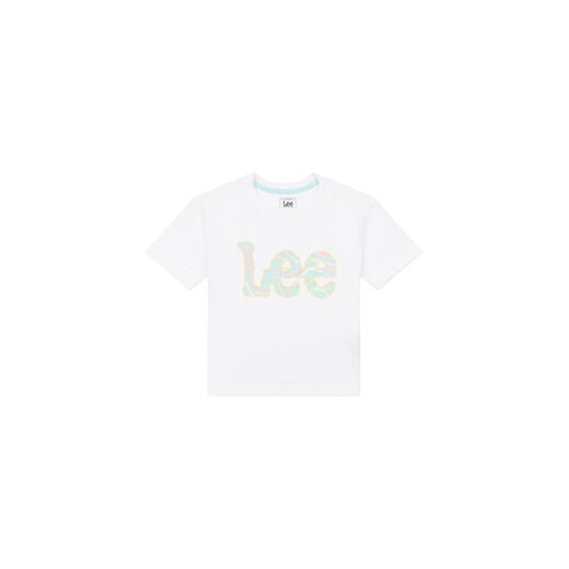 Lee T-Shirt Marble Print LEG5082 Biały Regular Fit Lee 14_15Y MODIVO