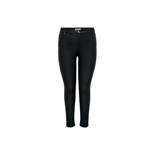 ONLY Carmakoma Spodnie z imitacji skóry 15301278 Czarny Skinny Fit ze sklepu MODIVO w kategorii Spodnie damskie - zdjęcie 168529619