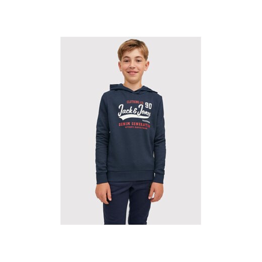 Jack&Jones Junior Bluza Logo 12212287 Granatowy Regular Fit ze sklepu MODIVO w kategorii Bluzy chłopięce - zdjęcie 168530067