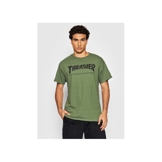 Thrasher T-Shirt Skatemag Zielony Regular Fit ze sklepu MODIVO w kategorii T-shirty męskie - zdjęcie 168530136