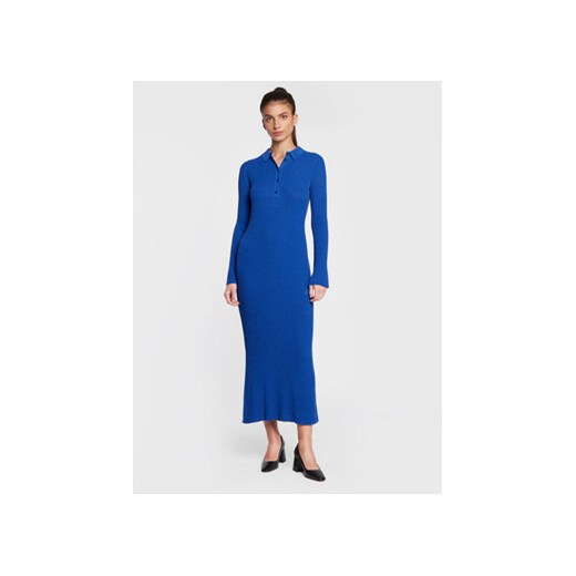 Boss Sukienka dzianinowa Floriene 50474032 Niebieski Slim Fit ze sklepu MODIVO w kategorii Sukienki - zdjęcie 168530146