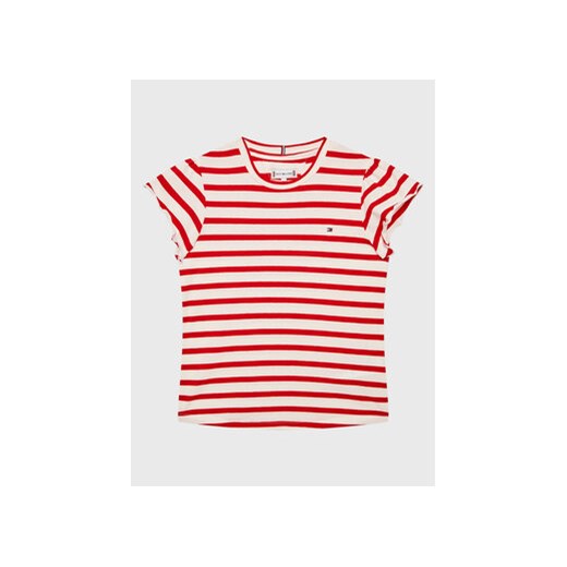Tommy Hilfiger T-Shirt KG0KG07449 D Czerwony Regular Fit ze sklepu MODIVO w kategorii Bluzki dziewczęce - zdjęcie 168530199