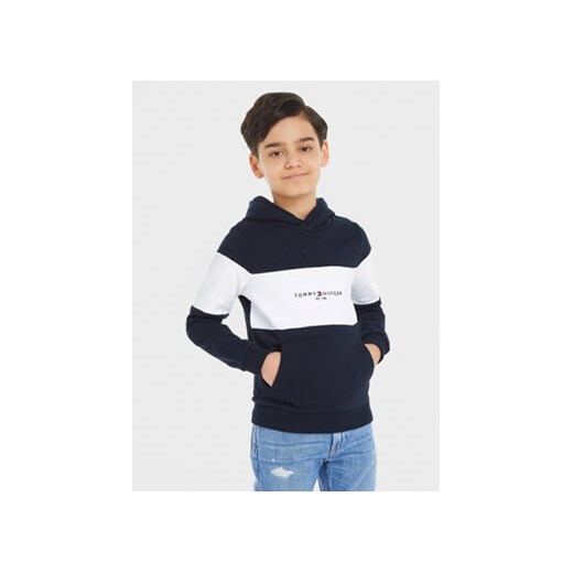 Tommy Hilfiger Bluza Essential Colorblock KB0KB08385 S Granatowy Regular Fit Tommy Hilfiger 10Y wyprzedaż MODIVO
