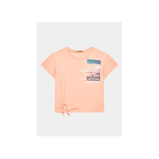 United Colors Of Benetton T-Shirt 3096C10B4 Różowy Regular Fit ze sklepu MODIVO w kategorii Bluzki dziewczęce - zdjęcie 168530495