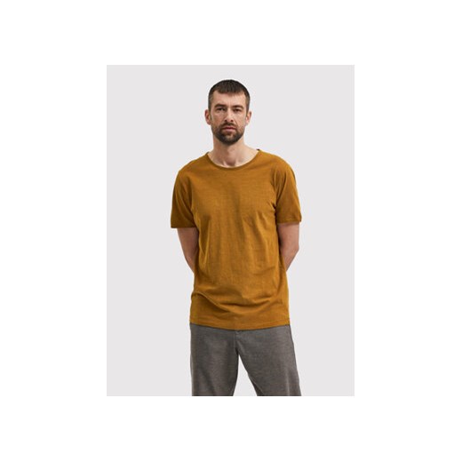 Selected Homme T-Shirt Morgan 16071775 Brązowy Regular Fit ze sklepu MODIVO w kategorii T-shirty męskie - zdjęcie 168530927
