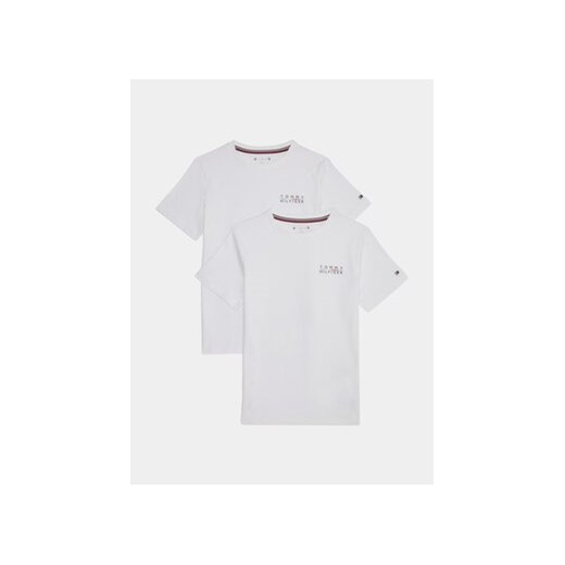 Tommy Hilfiger Komplet 2 t-shirtów UK0UK00057 Biały Regular Fit ze sklepu MODIVO w kategorii T-shirty chłopięce - zdjęcie 168530999