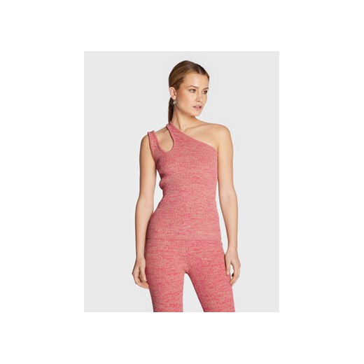 Remain Top Jeanne Knit RM1676 Różowy Slim Fit ze sklepu MODIVO w kategorii Bluzki damskie - zdjęcie 168531025