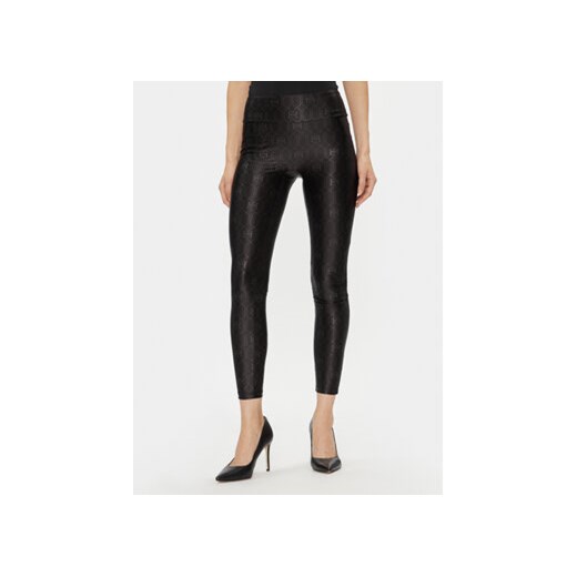 Elisabetta Franchi Legginsy PA-050-37E2-V250 Czarny Slim Fit ze sklepu MODIVO w kategorii Spodnie damskie - zdjęcie 168531278