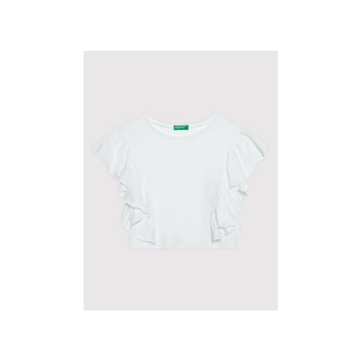 United Colors Of Benetton Bluzka 3F4JCH001 Biały Regular Fit ze sklepu MODIVO w kategorii Bluzki dziewczęce - zdjęcie 168531456